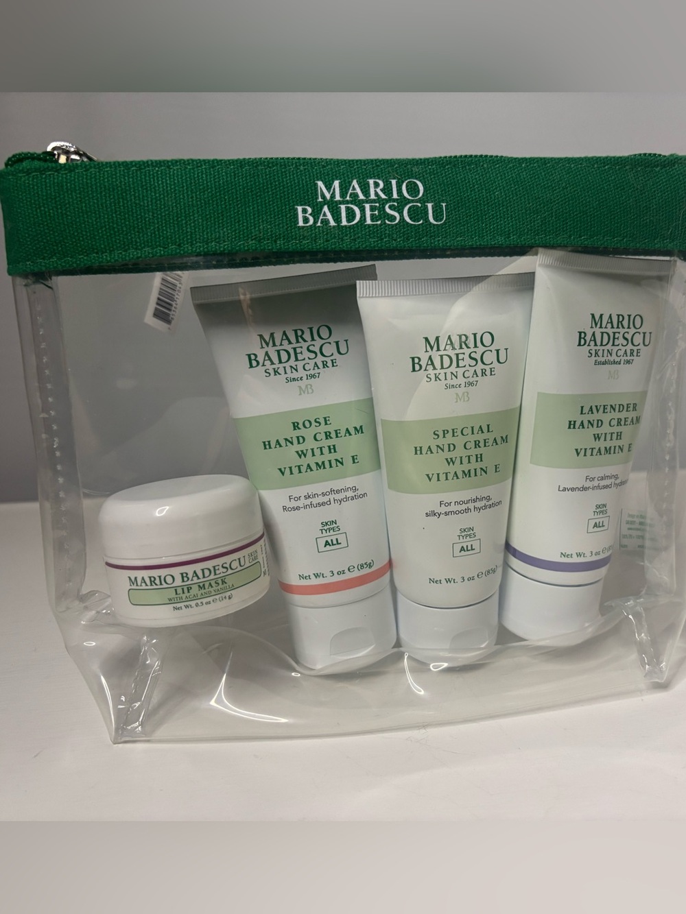 Mario Badeacu three types of skin car and lip mask in carring bag. - Picture 1 of 4